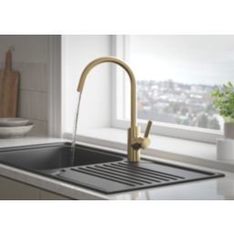 Bristan Maple Mono Sink Mixer Tap Brushed Brass