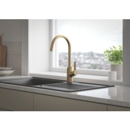 Bristan Maple Mono Sink Mixer Tap Brushed Brass