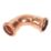 Flomasta  Copper Press-Fit Equal 90° M-Profile Elbows 22mm 10 Pack