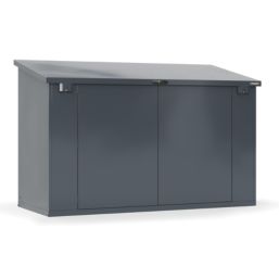 Asgard Max 7' x 3' (Nominal) Pent Metal Bike Store Grey