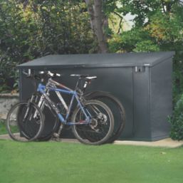 Asgard Max 7' x 3' (Nominal) Pent Metal Bike Store Grey