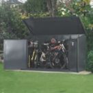 Asgard Max 7' x 3' (Nominal) Pent Metal Bike Store Grey