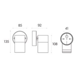 4lite Marinus Sleek Outdoor Wall Light Stainless Steel