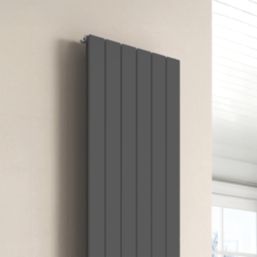 Reina Flat Single 1600mm x 440mm 2702BTU Anthracite Vertical Designer Radiator