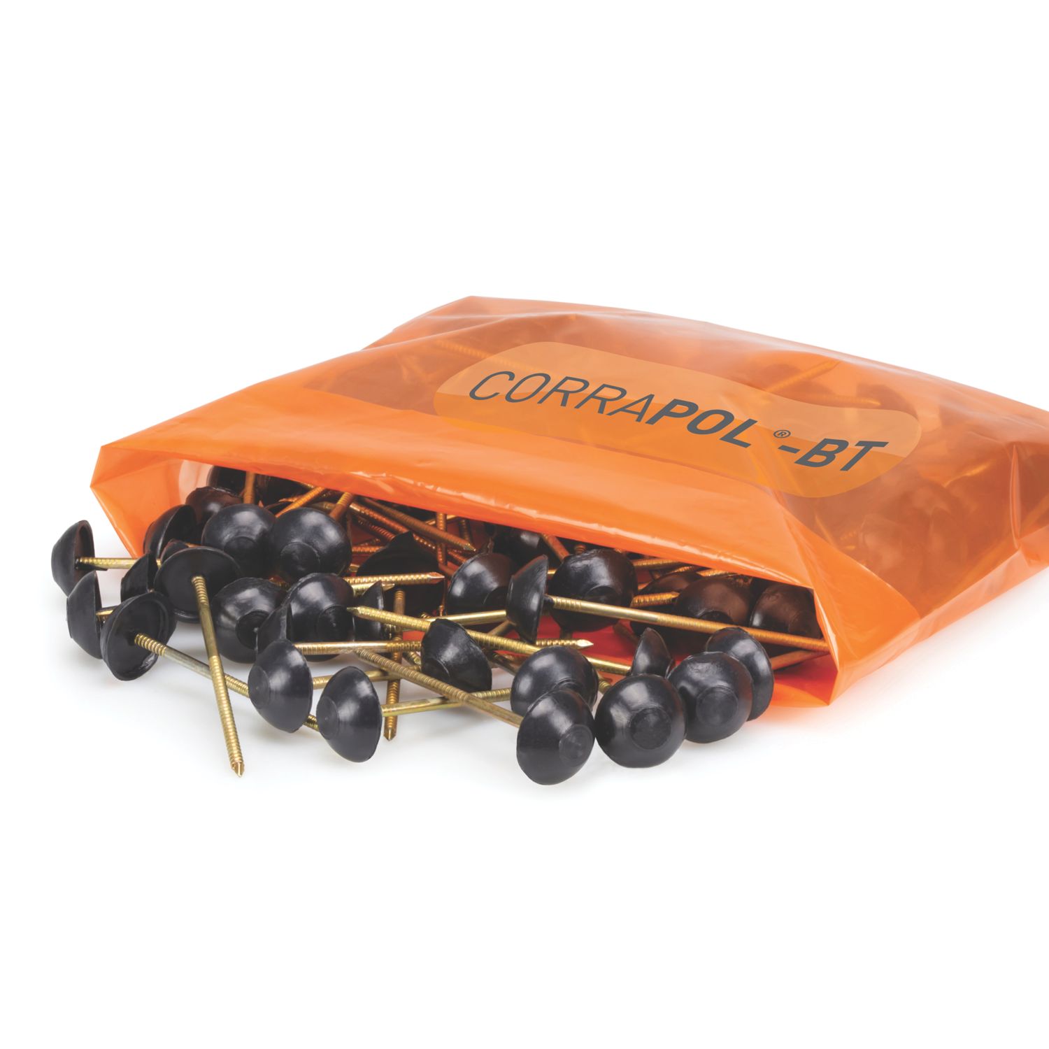 Corrapol-BT Corrugated Bitumen Fixing Pins Black 80mm x 20mm 100 Pack (526FH)