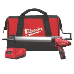 Milwaukee M12 PCG/600A-201B 12V 1 x 2.0Ah Li-Ion RedLithium  Cordless Sub-Compact Aluminium Tube Caulking Gun