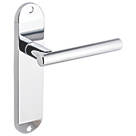 Smith & Locke Asker Fire Rated Latch Lever Door Handles Pair Polished Chrome