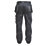 Apache ATS 3D Stretch Work Trousers Black / Grey 40" W 33" L