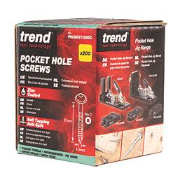 Trend PH/8X37/200C Square Flange Self-Tapping Pocket Hole Screw Coarse Thread No. 8ga x 1 1/2" 200 Pack