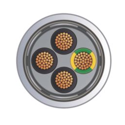 Time 4-Core SY Transparent 2.5mm²  Screened Control Cable 1m Coil