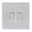 LAP  10AX 2-Gang 2-Way Light Switch  Brushed Chrome with White Inserts