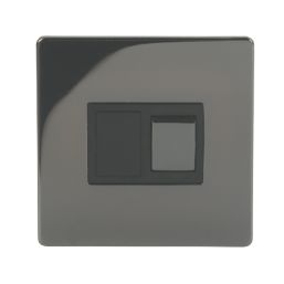 LAP  13A Switched Fused Spur  Black Nickel with Black Inserts