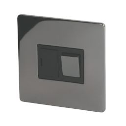 LAP  13A Switched Fused Spur  Black Nickel with Black Inserts