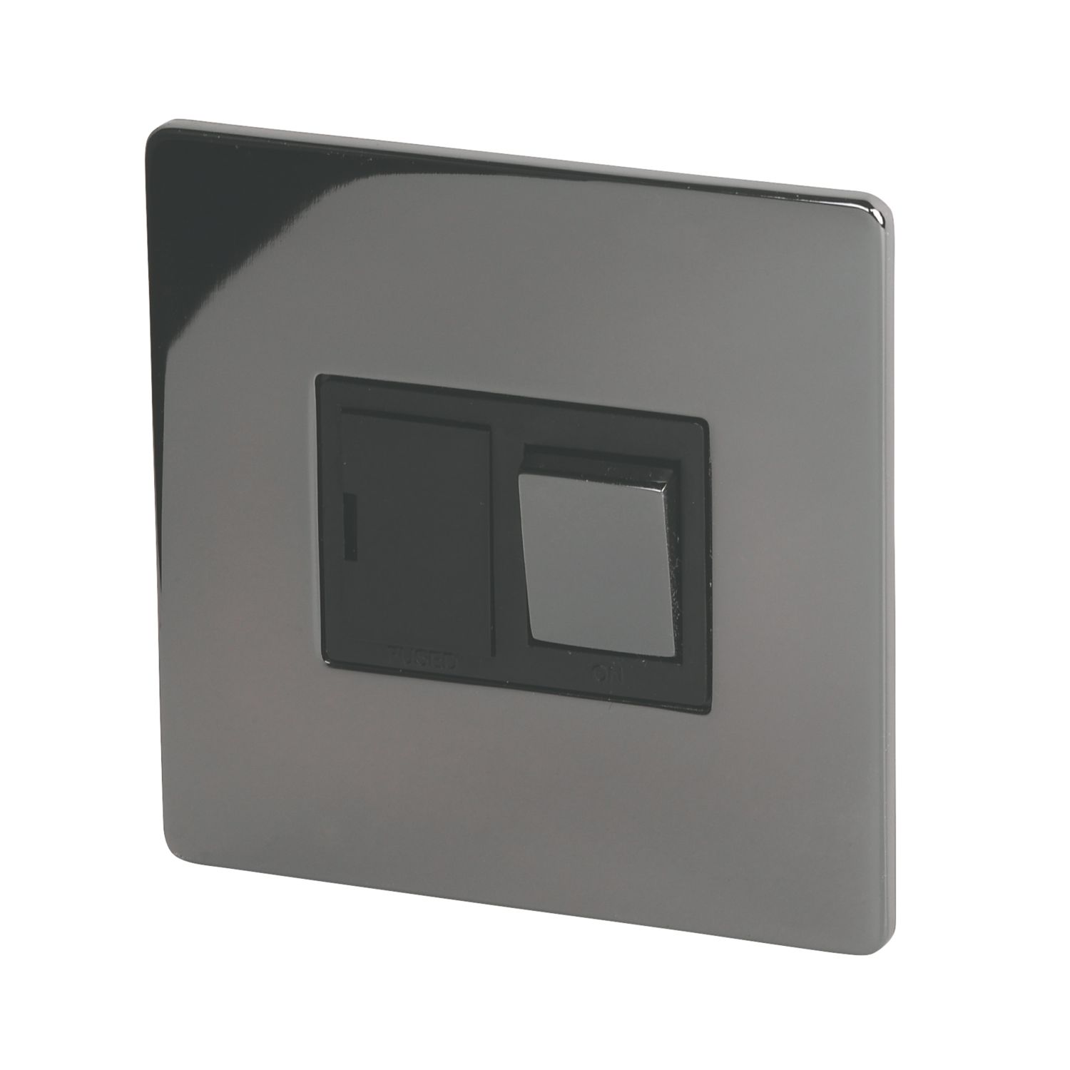 LAP 13A Switched Fused Spur Black Nickel with Black Inserts (52739)