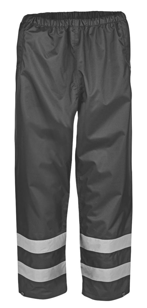 Site Shoal Waterproof Overtrousers Black Medium 26-44 W 29 L - Screwfix