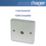 Hager Sollysta WRTVFBSW 1-Gang Coaxial TV Socket Brushed Steel with White Inserts