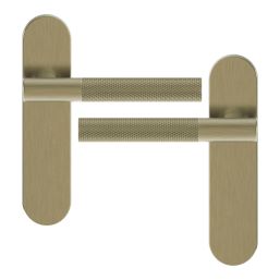 Cooke & Lewis Damgan Lever on Backplate Door Handles Pair Antique Brass