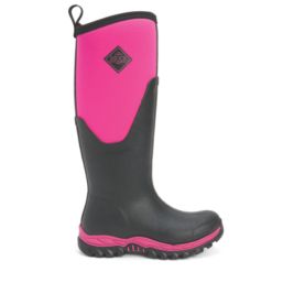 Muck Boots Arctic Sport II Tall Size 6 Womens Black & Pink Non Safety Wellies