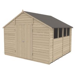 Forest  10' x 10' (Nominal) Apex Overlap Timber Shed with Assembly