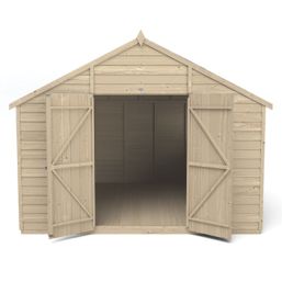 Forest  10' x 10' (Nominal) Apex Overlap Timber Shed with Assembly