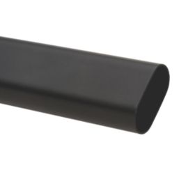 Rail and Tube Solutions  Oval Wardrobe Rail Matt Black 1219mm x 15mm