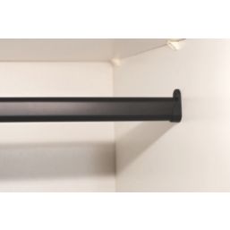 Rail and Tube Solutions  Oval Wardrobe Rail Matt Black 1219mm x 15mm