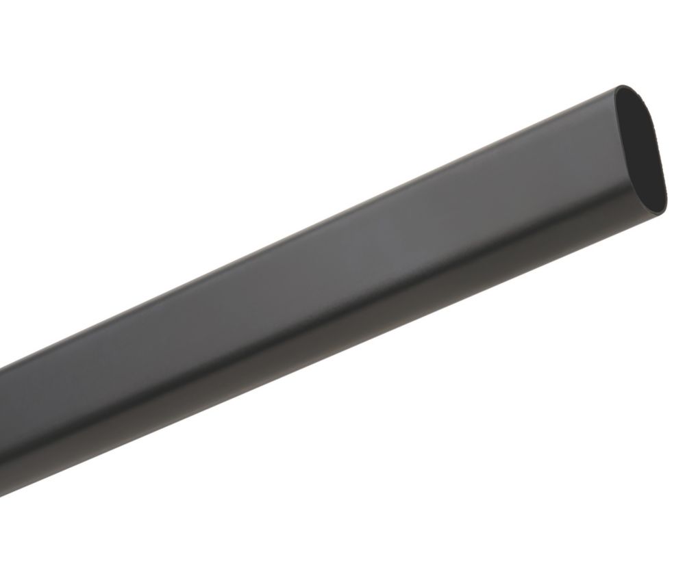 Rail and Tube Solutions Oval Wardrobe Rail Matt Black 1219mm x 15mm ...