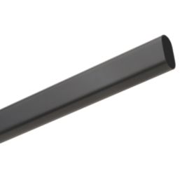 Rail and Tube Solutions  Oval Wardrobe Rail Matt Black 1219mm x 15mm