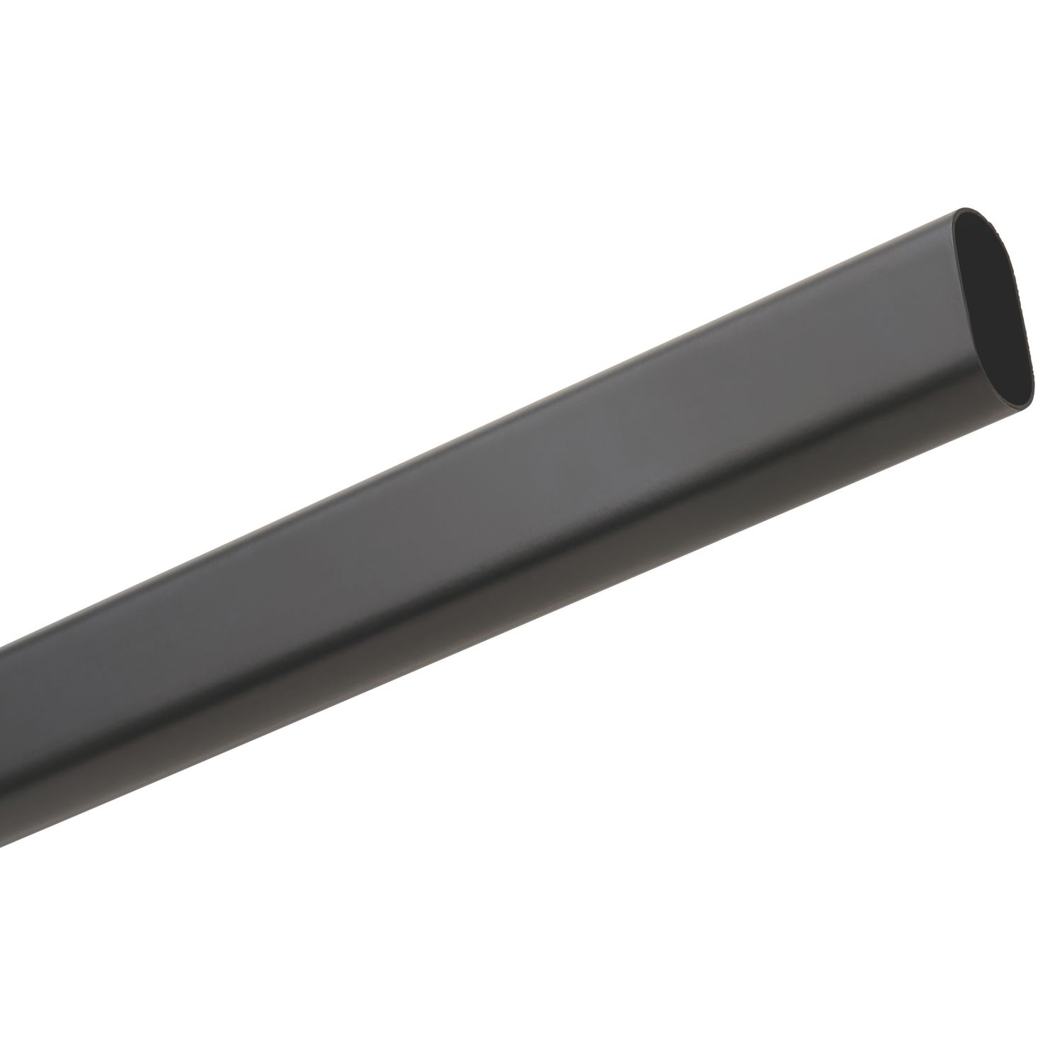 Rail & Tube Solutions Oval Wardrobe Rail Matt Black 1219mm x 15mm (527KK)