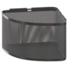 Elland 1-Tier Corner Shower Basket Black