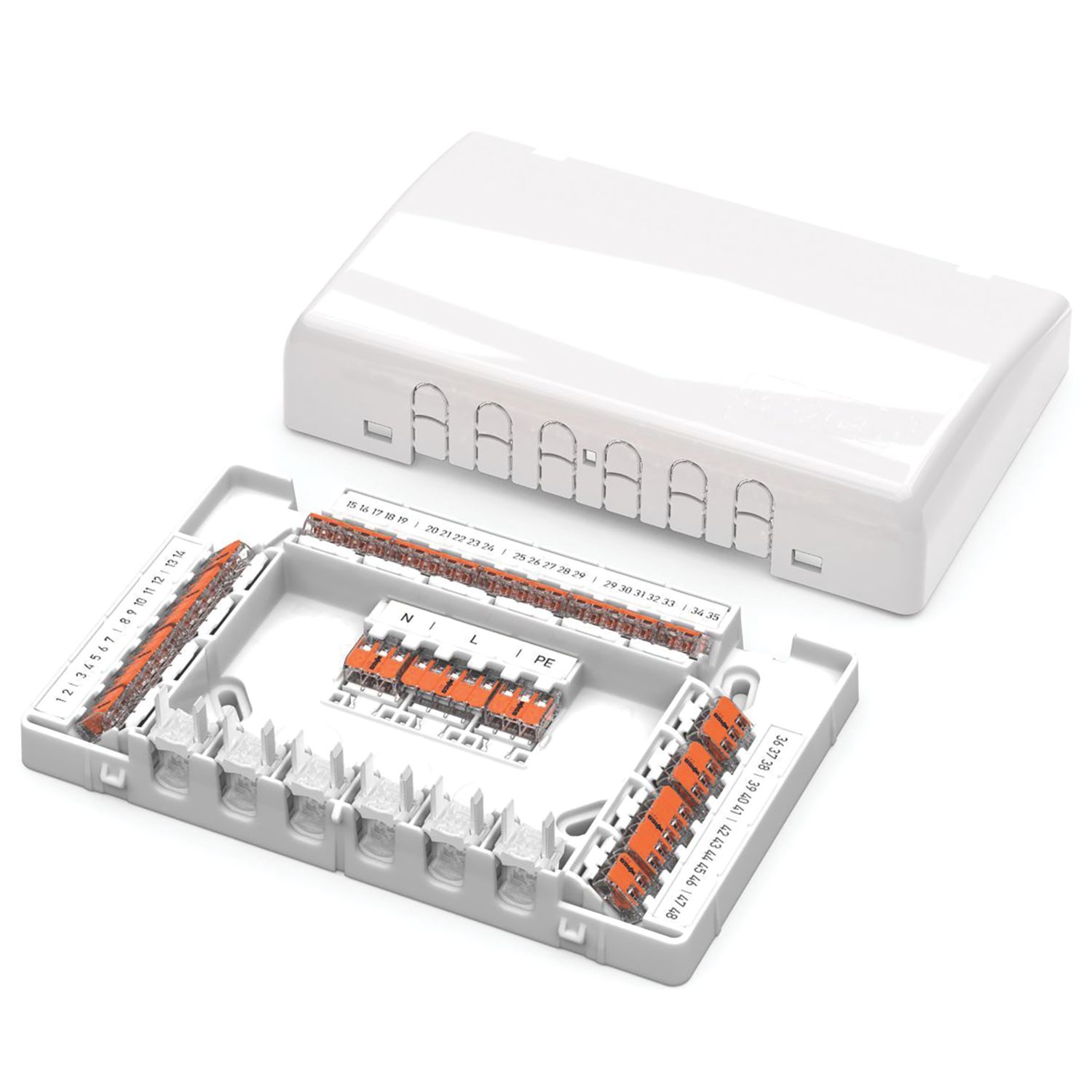 Wago 32A Wiring Centre Junction Box 225 x 145 x 50mm White (527PF)