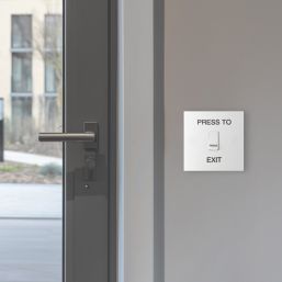 British General 900 Series 10A 10AX 1-Gang 1-Way Press to Exit Switch White