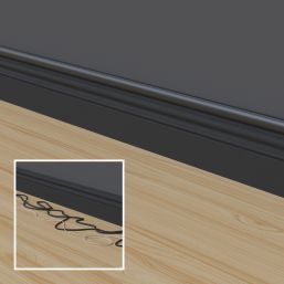 D-Line PVC Black Mini Trunking 30mm x 15mm x 2m