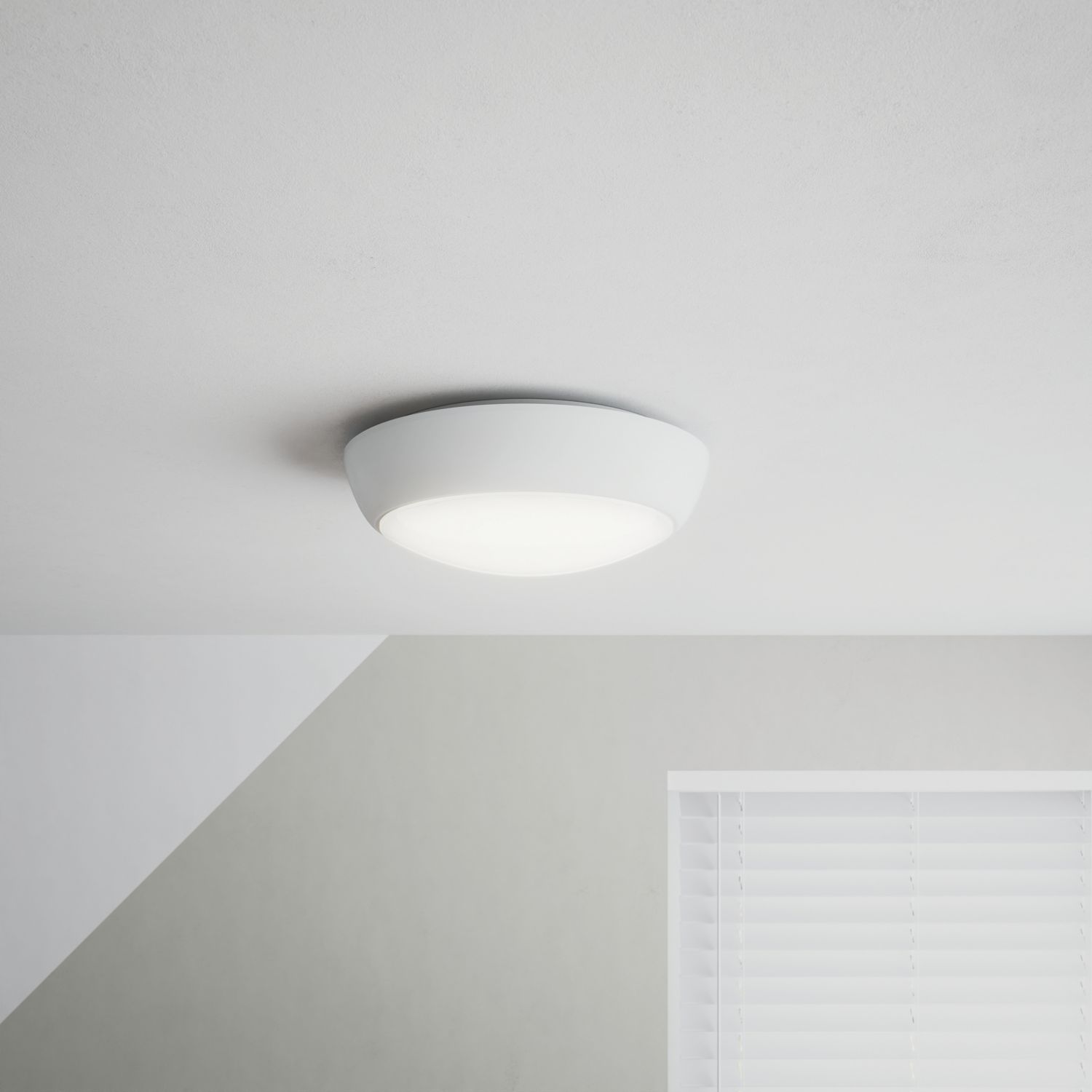 LAP Quiritis Indoor Round LED Bulkhead Light With Microwave Sensor White 11W 1200lm (527RE)