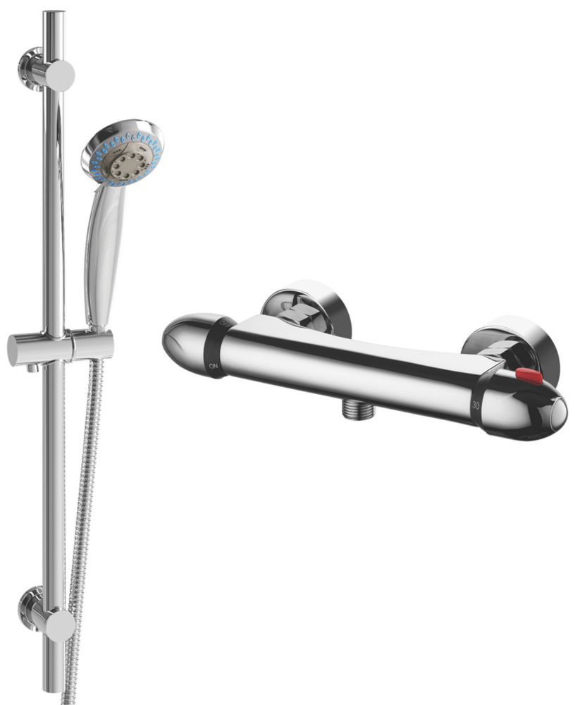 ETAL Squire RearFed Exposed Polished Chrome Thermostatic Bar Mixer