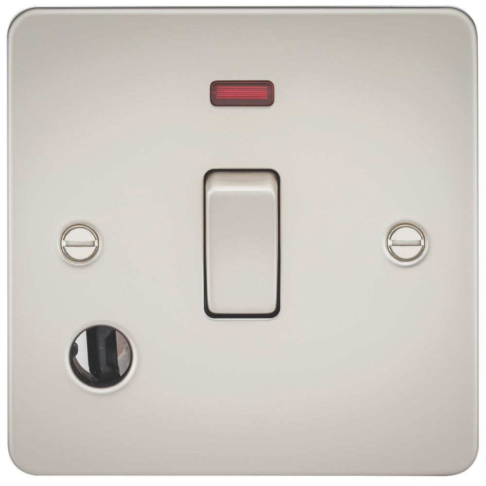 Knightsbridge  20A 1-Gang DP Control Switch & Flex Outlet Pearl with LED