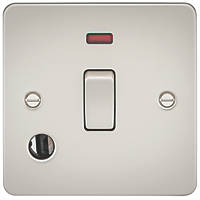 Knightsbridge FP8341FPL 20A 1-Gang DP Control Switch & Flex Outlet Pearl with LED