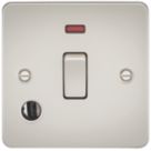 Knightsbridge FP8341FPL 20A 1-Gang DP Control Switch & Flex Outlet Pearl with LED