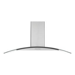 Essentials NNCGHS90UK Curved Glass Hood Stainless Steel 900mm
