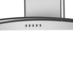 Essentials NNCGHS90UK Curved Glass Hood Stainless Steel 900mm