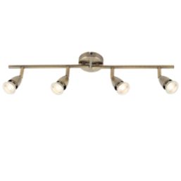 Saxby Amalfi Bar 4-Light Spotlight Antique Brass