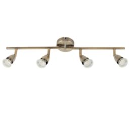 Saxby Amalfi Bar 4-Light Spotlight Antique Brass