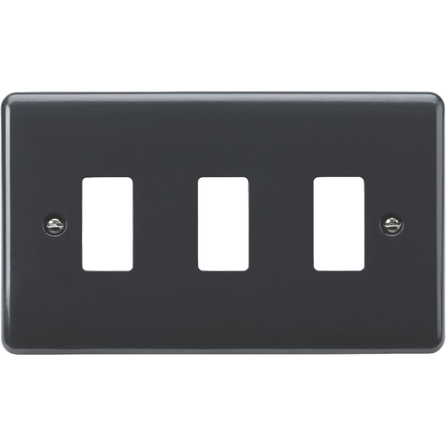 Knightsbridge Part M 3-Module Grid Faceplate Anthracite (527YA)