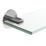 Swirl Caldew Chrome Stainless Steel, Tempered Glass & Zinc Alloy Bathroom Shelf 400mm x 107mm x 50mm