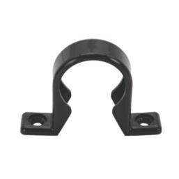 FloPlast Solvent Weld Pipe Clips Black 32mm 20 Pack