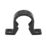 FloPlast Solvent Weld Pipe Clips Black 32mm 20 Pack
