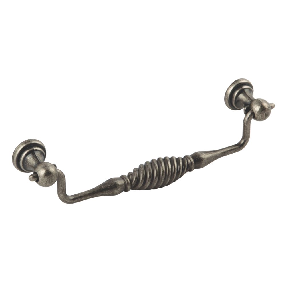 Hafele Cupboard Drop Handle 182mm Antique Pewter Screwfix