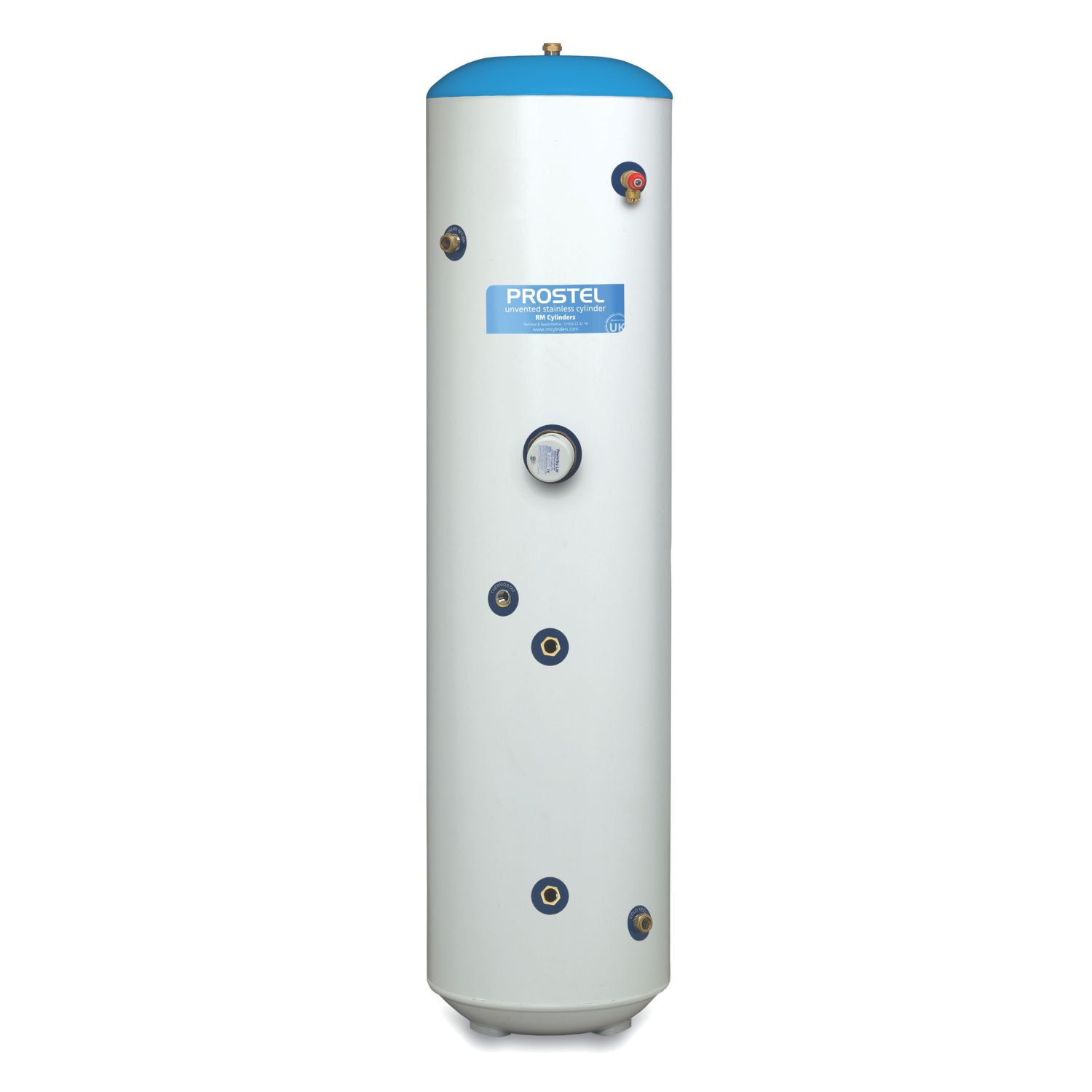 RM Cylinders Prostel Indirect Slimline Unvented Hot Water Cylinder 120Ltr (5289F)