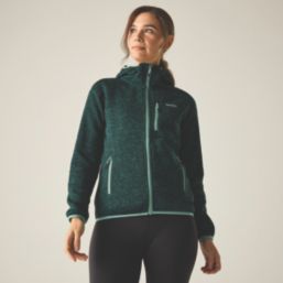 Regatta Newhill Full Zip Womens Hooded Fleece Mediterranea Size 8