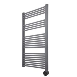 Masterplug 1320mm x 510mm 3412BTU Anthracite Flat Electric Towel Radiator